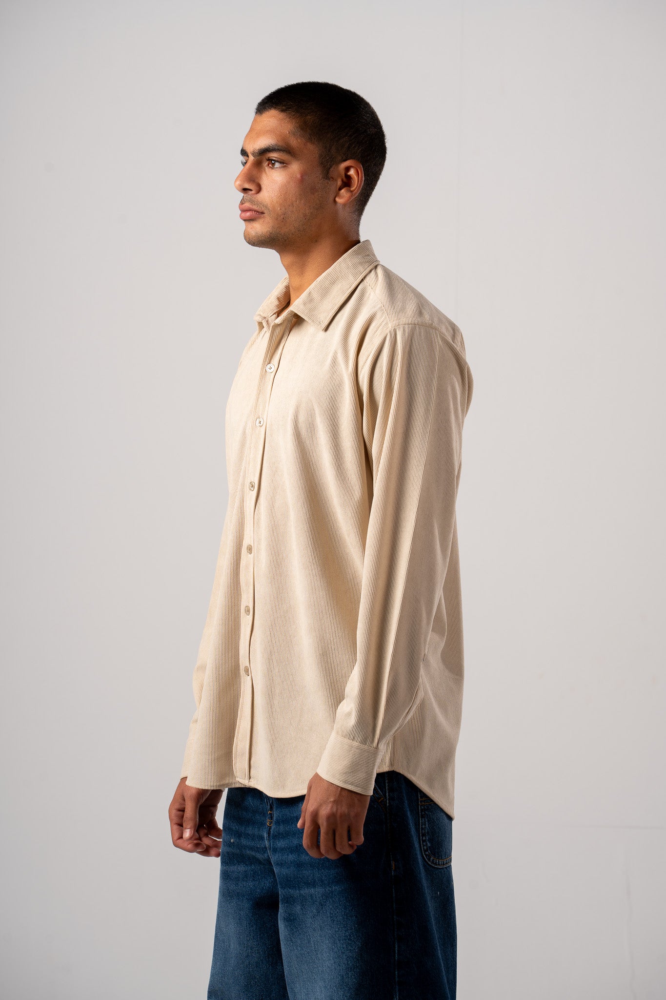 Beige Corduroy Shirt